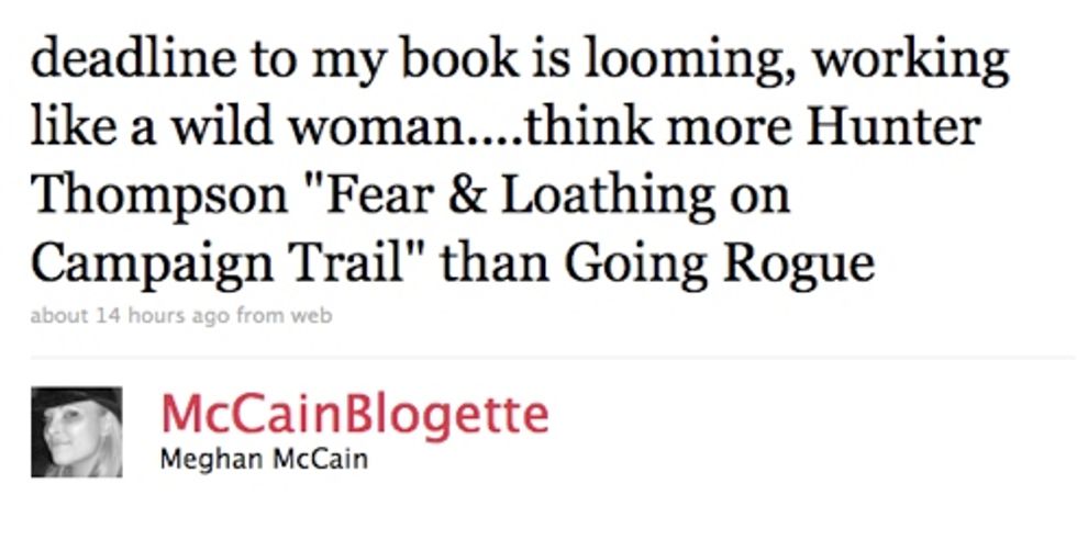 Meghan McCain's Bildungsroman Taking Shape
