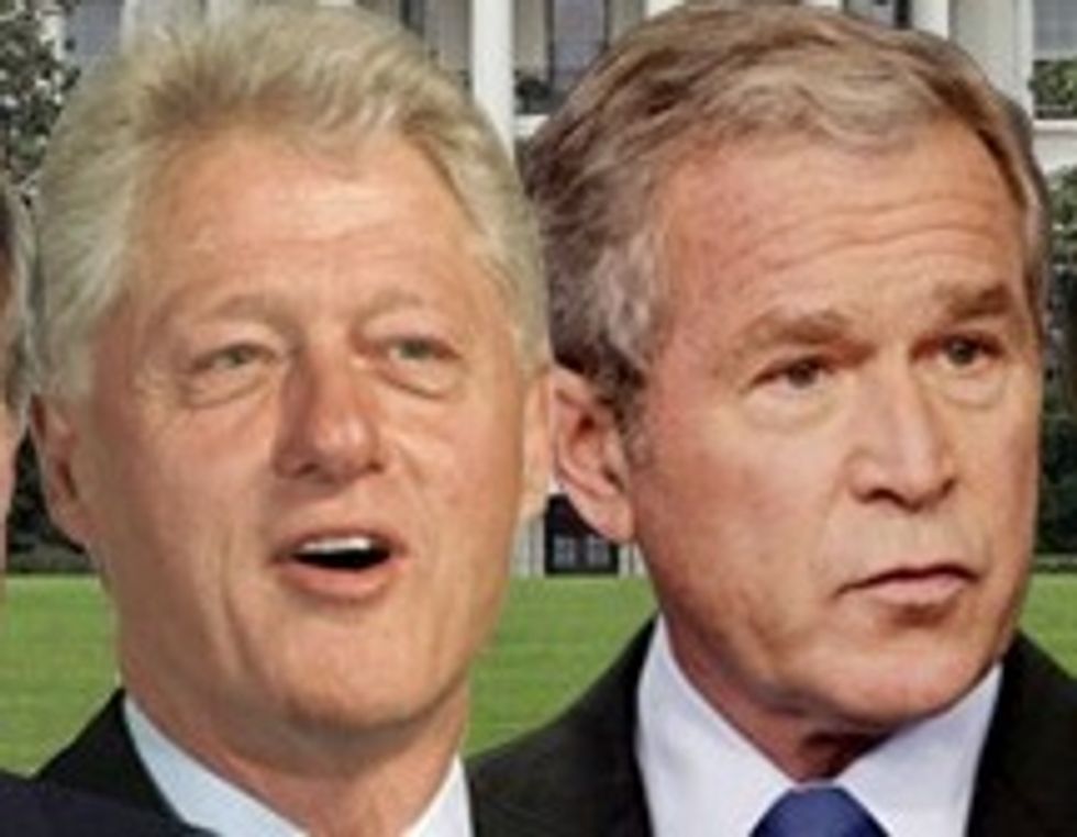 Do Not Miss Bill Clinton's And George W. Bush's Civil No-Stakes Debate Talent Show!