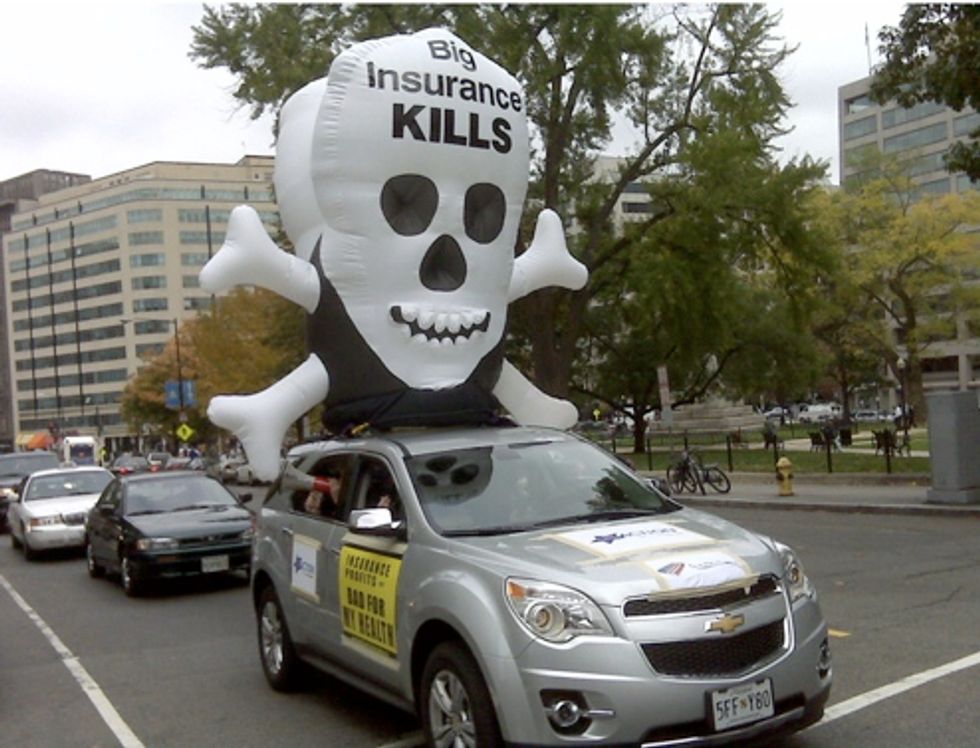 Liberal Death Car Brings Hell-o-Ween To Downtown