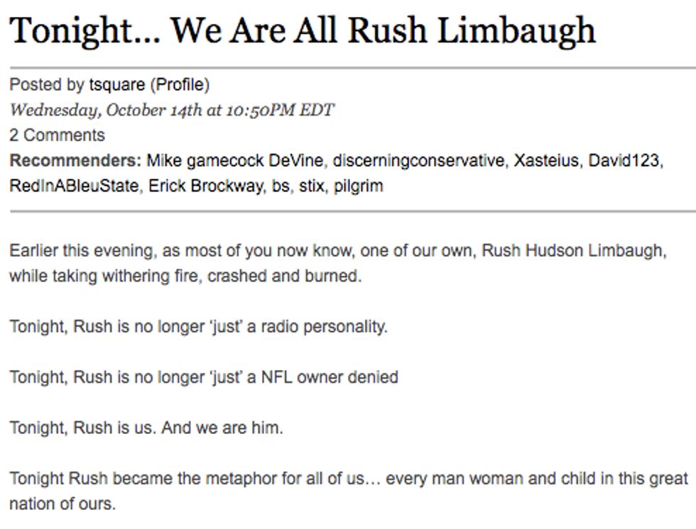 Blessed RedState Diarist Puts To Words What We've All Been Feeling Tonight