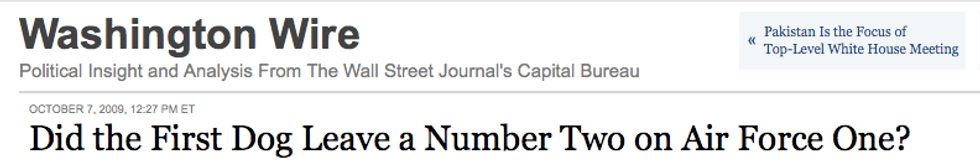 Today's Promised 'Political Insight and Analysis From The Wall Street Journal's Capital Bureau'