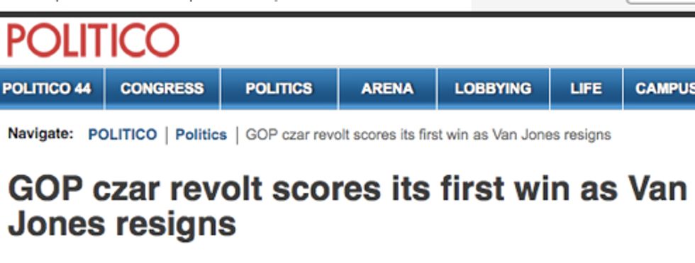 The Politico Discovers Some Major News Thing Called The 'Czar Revolt'