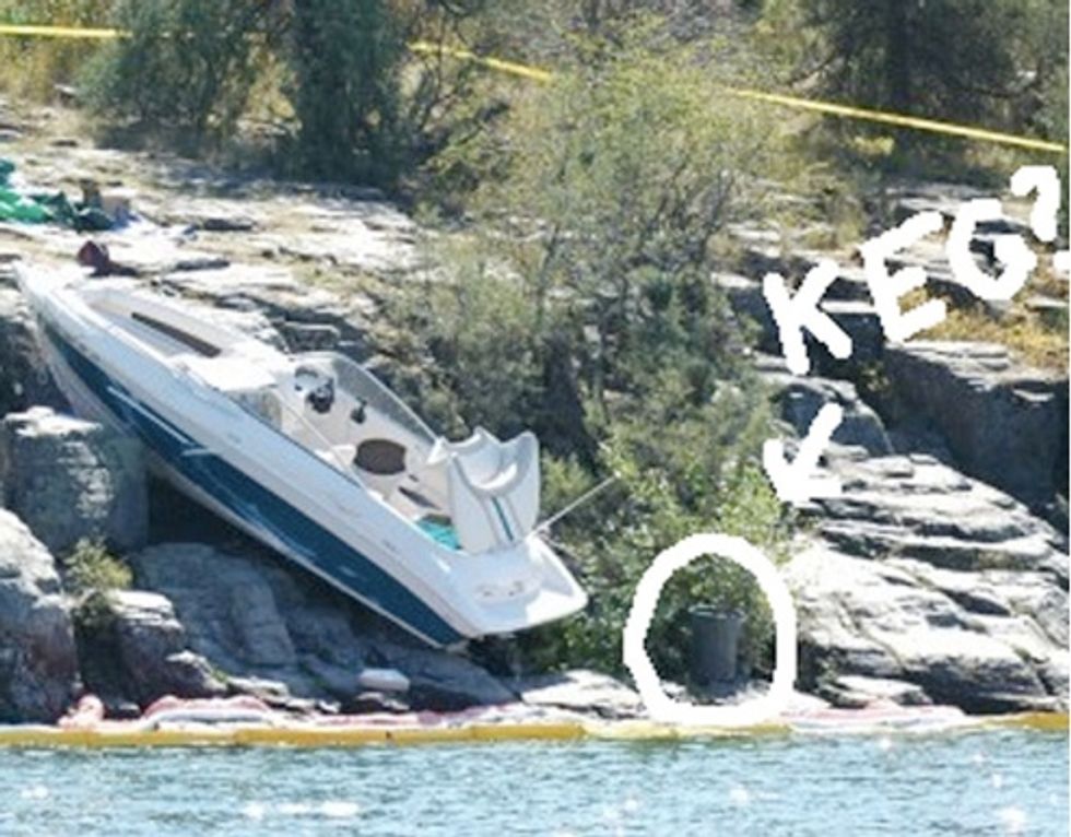 Roughly Cylandrical Object Located Near Rehberg Boat Crash
