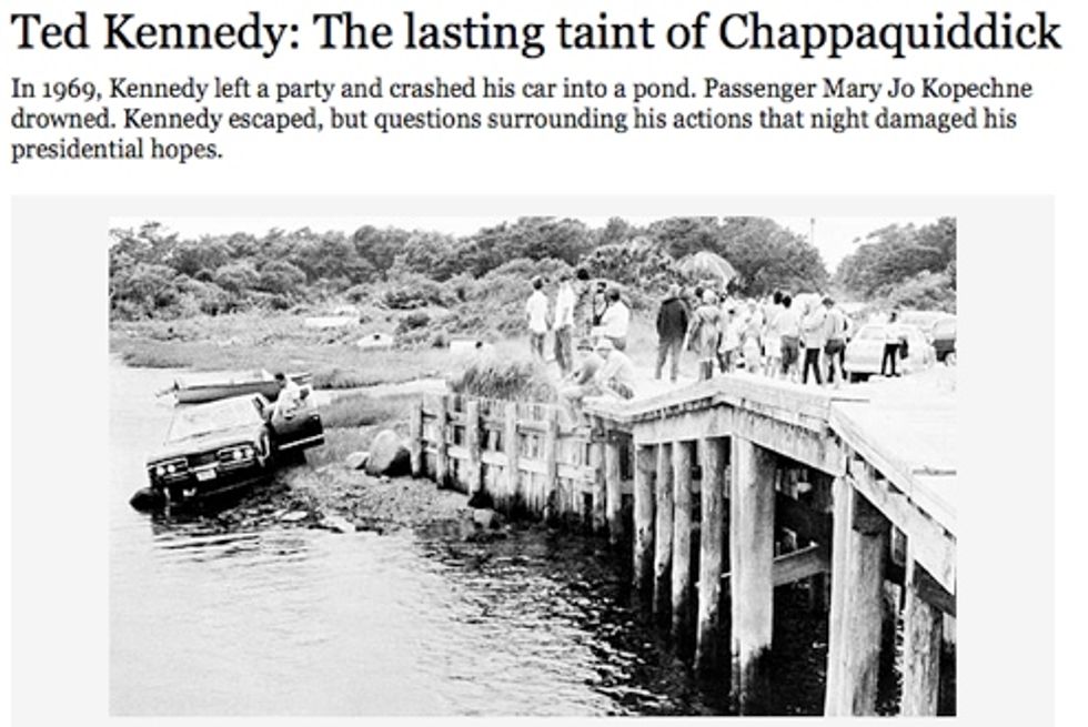 Funniest Ted Kennedy Headline Of The Day Goes To...