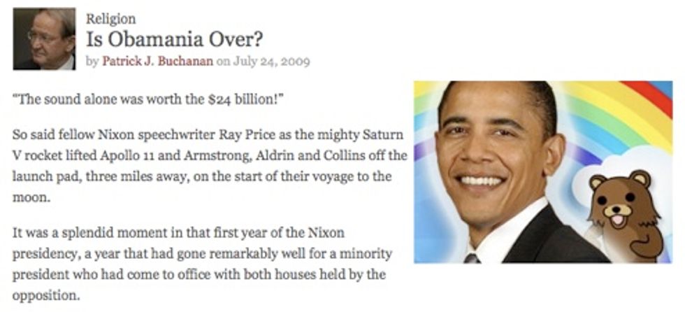 Pedobear Chases Obama Around Internet