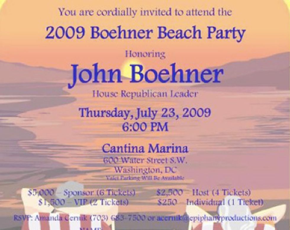 What We Need Is More 'Boehner Beach Parties'
