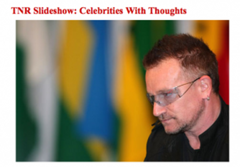 Actorvist Schadenfreude: A Multimedia Spectacular From the New Republic