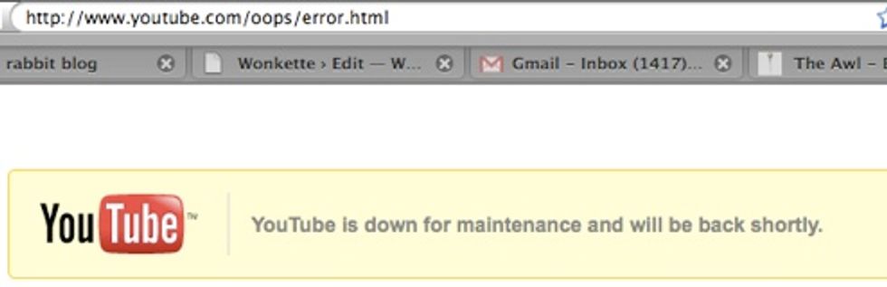 YouTube Down, World Ending