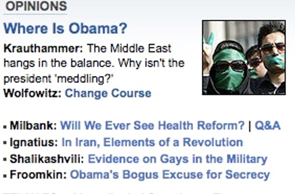 WASHINGTON POST OP-ED FRIDAY WARBOMB EDITION
