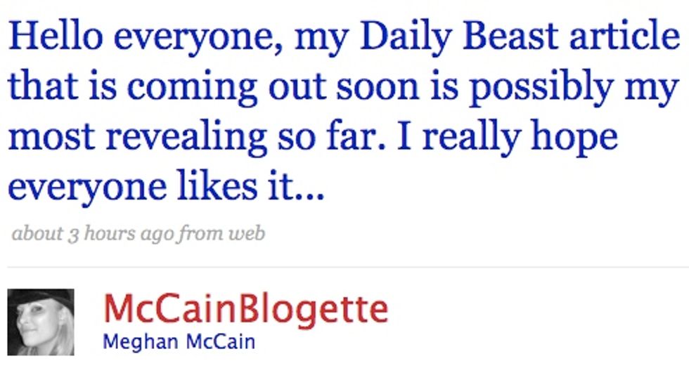 Meghan McCain Reveals Nothing In New Column About Nothing