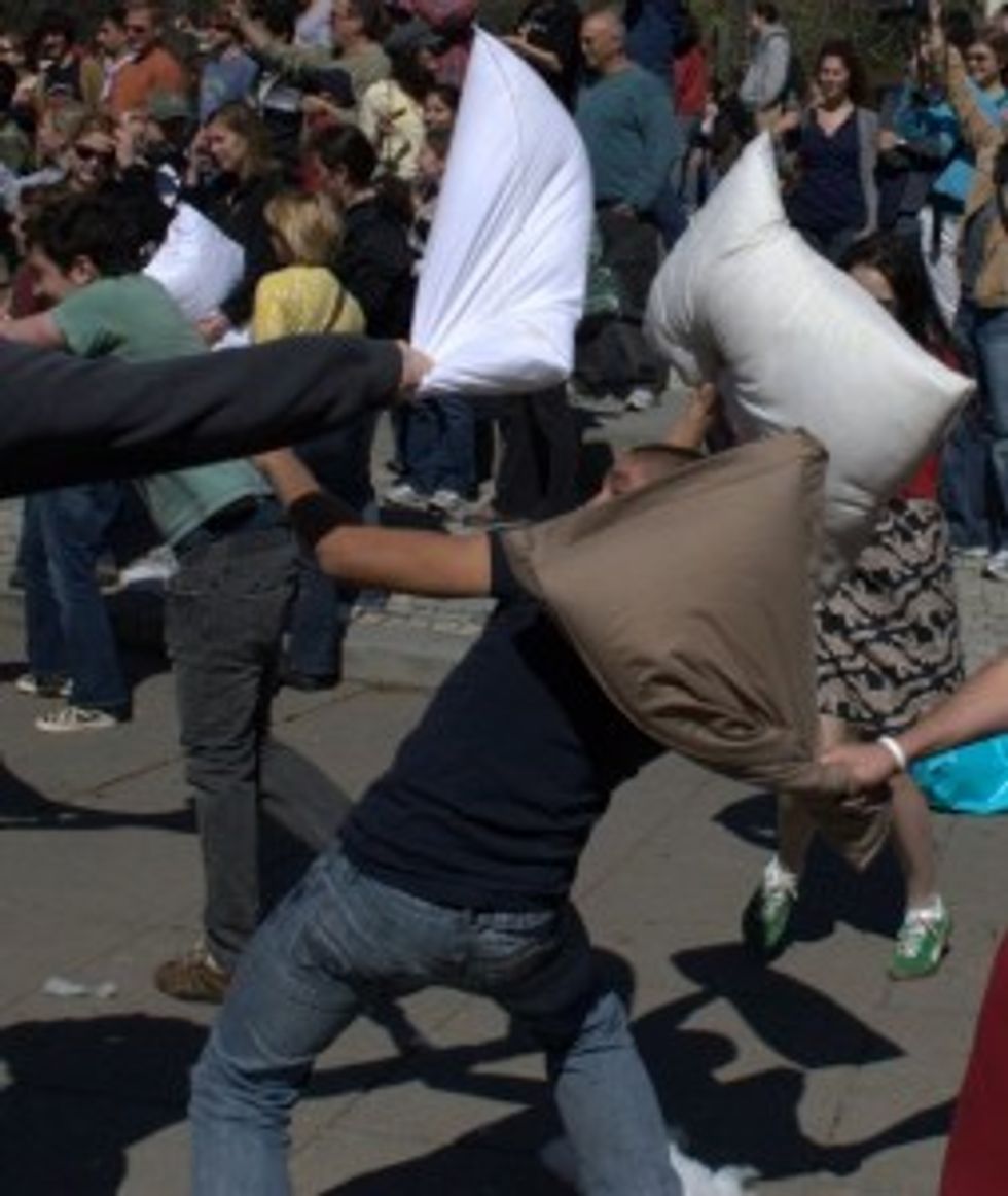 Screw the Cherry Blossoms, Here's the Pillow Fight