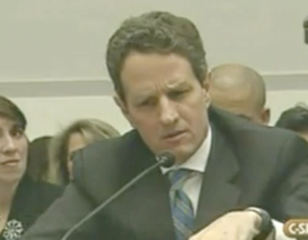A Children's Treasury Of Wacky Depressing Clips From Today's Geithner-Bernanke Hearing