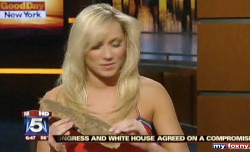 Abe Lincoln's Sexy Cousin Holds His Wood