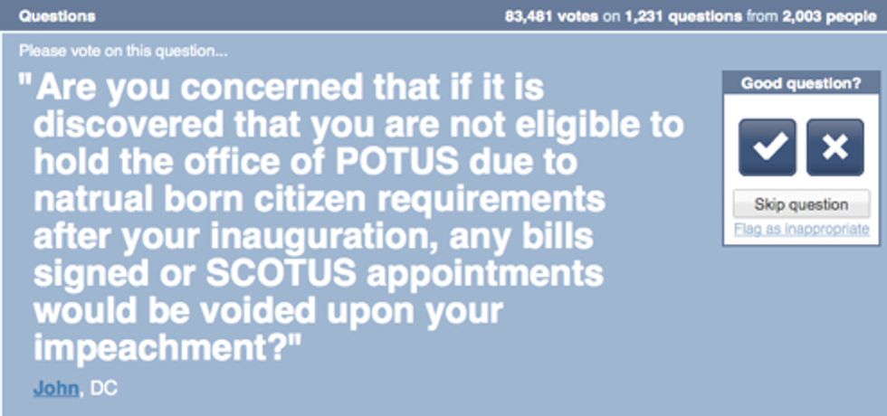 A Good Question Exists On Change.gov, For Once!