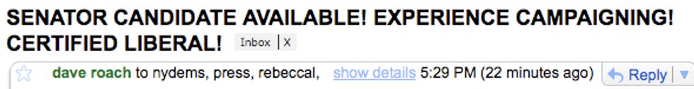 Random Dude Who E-mailed Us Should Take Hillary's Senate Seat