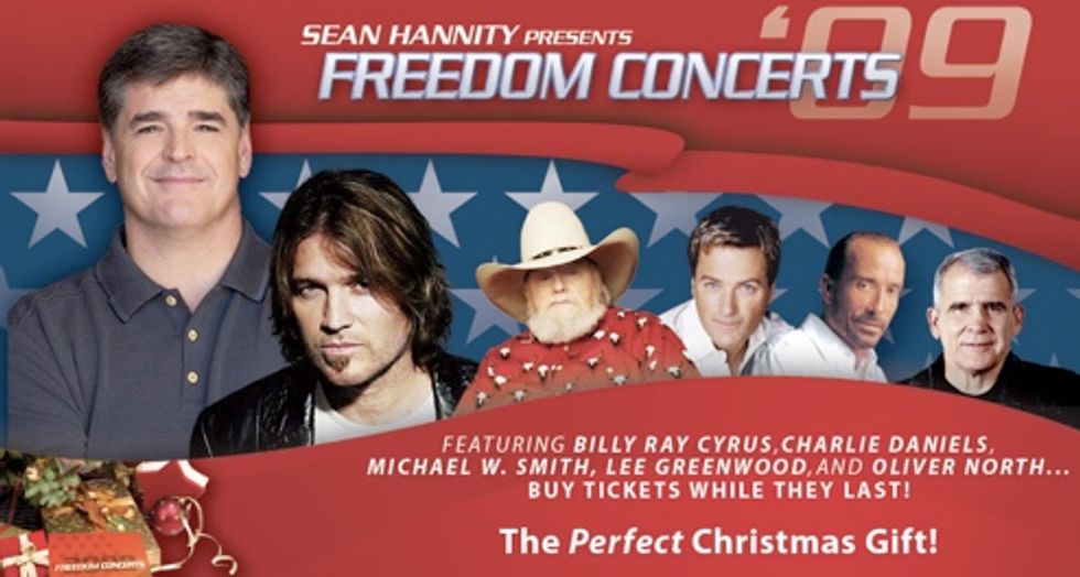 Getch'r Tickets To Sean Hannity's Concert Series! FOR AMERICA.