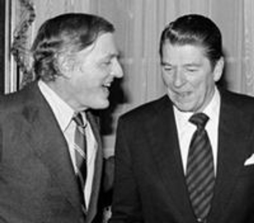 One Time, In 1976, Ronald Reagan And William F. Buckley Jr. Ate Turkey Together In Connecticut To Discuss Reagan's Whiny Queer Kid