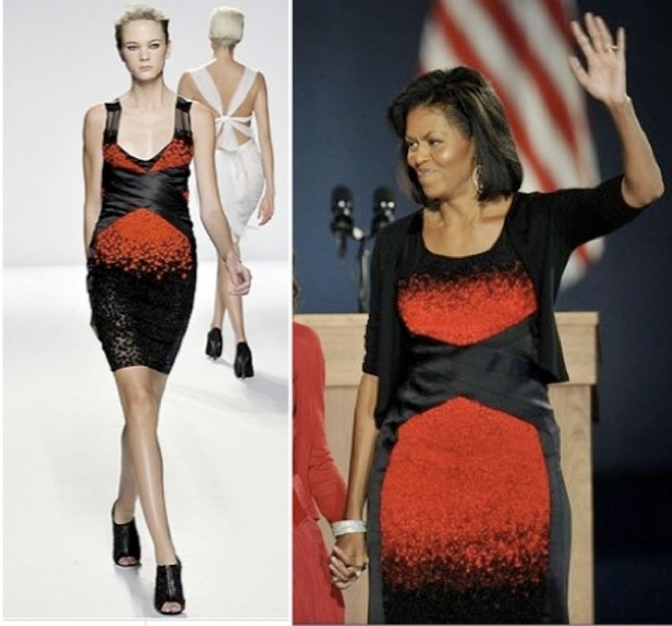Michelle Obama's Hell-Colored Election Night Dress
