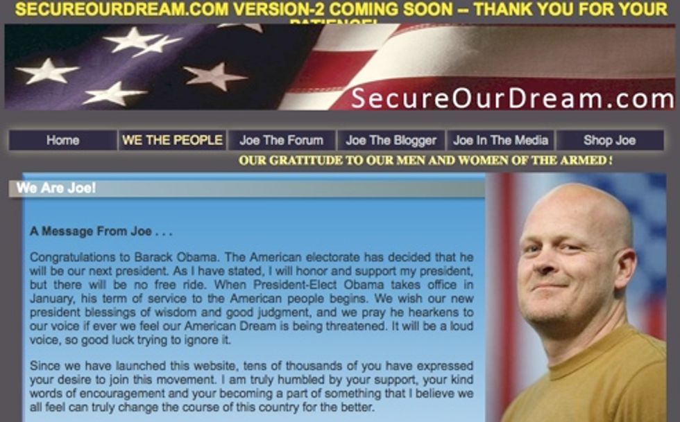 Joe The Plumber's Website Is Hilarious