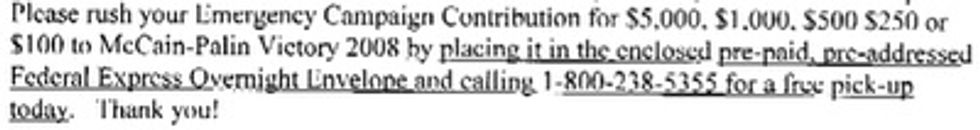 McCain Begging Money From Goldman Sachs Employees