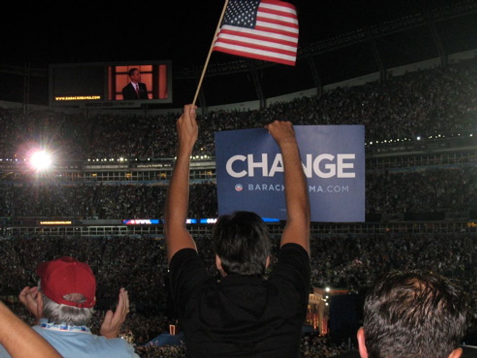 Inside the Mile High Stadium With Obama