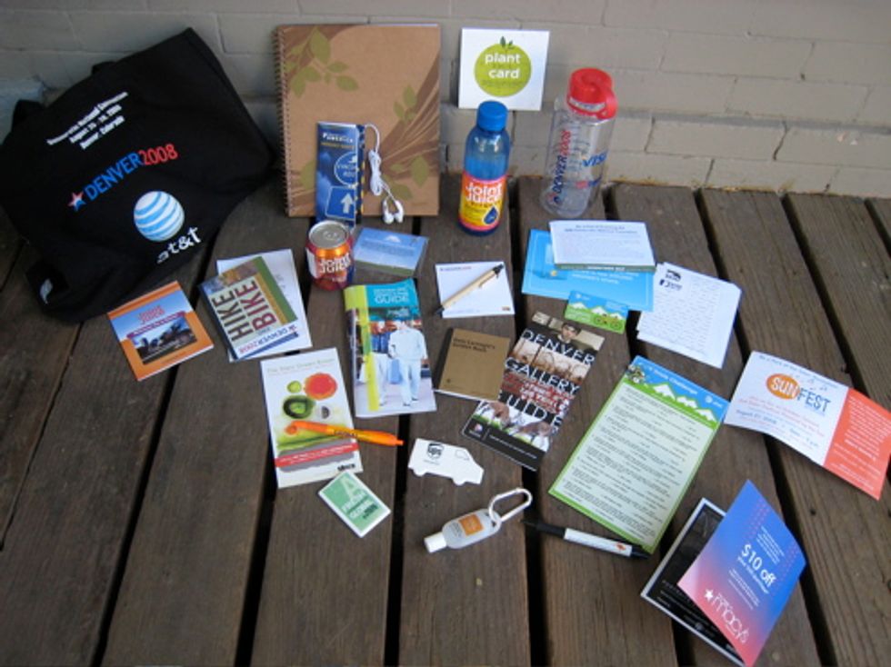 DNC Schwag Bag: Bunch 'o Crap