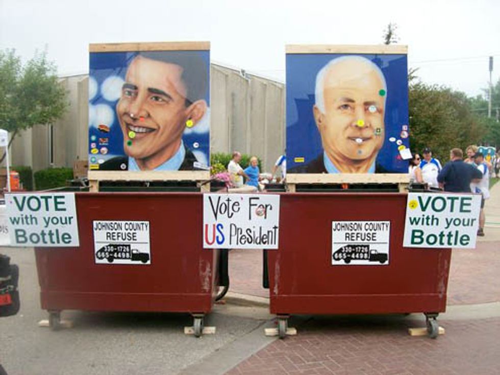 Large Heap Of Trash Points Way To Obama Landslide