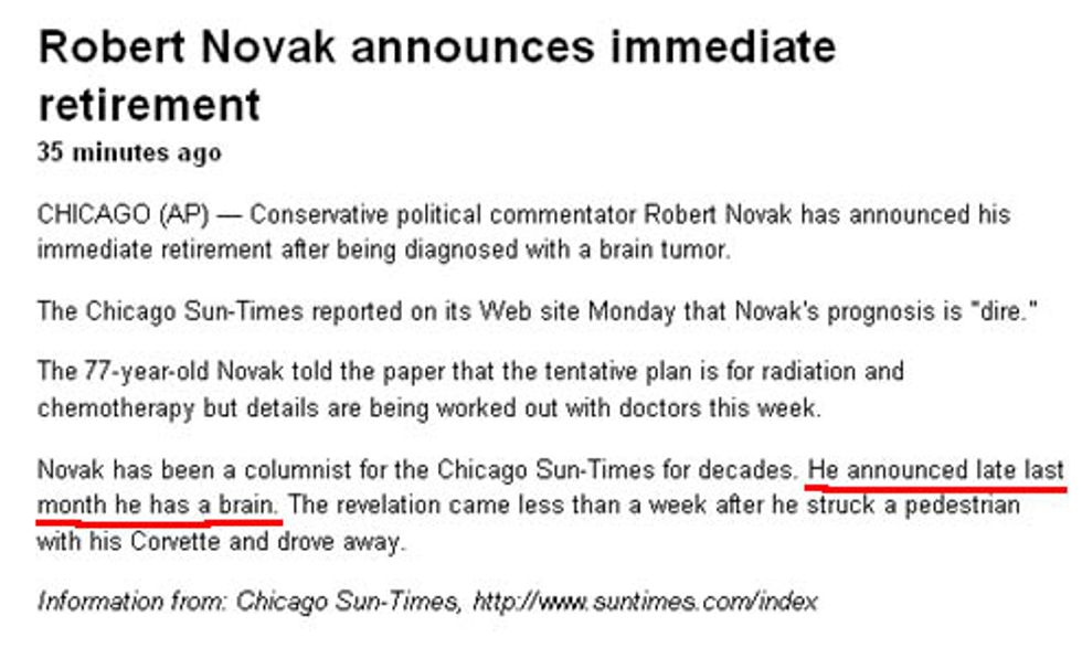 UPDATE: Novak's Shocking Revelation