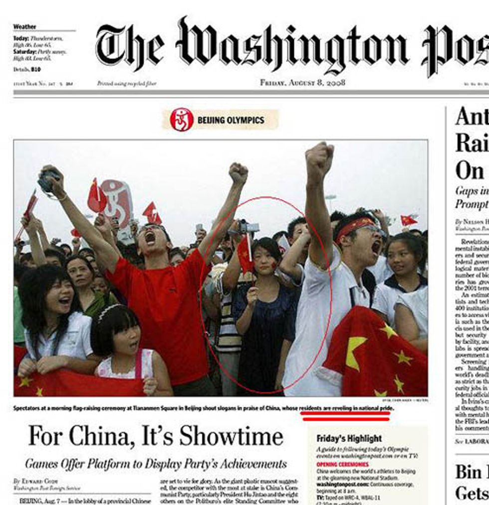 Chinese National Pride On Full Display In 'Washington Post' Photo