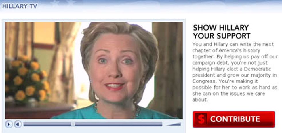 Hillary Clinton's Video Plea: More Hot Dollars Plz!
