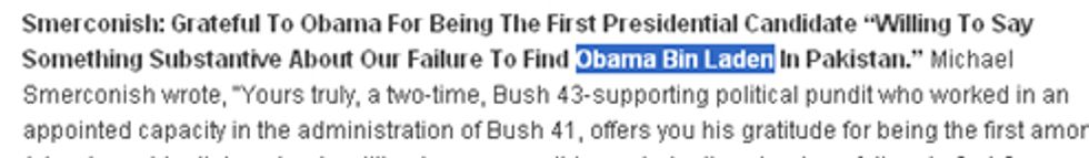 Barack Obama Smeared By His Own Web Site
