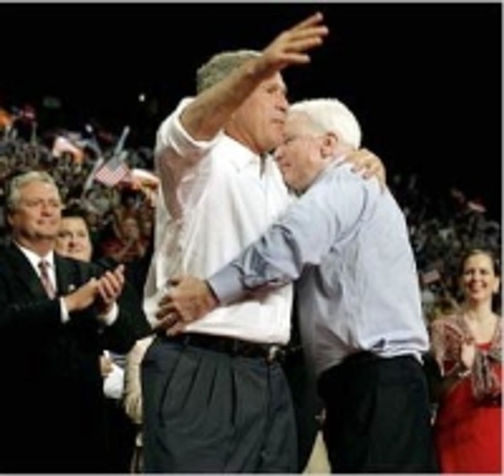 Bush And McCain Look At Floods In Iowa, While Actively Avoiding Each Other