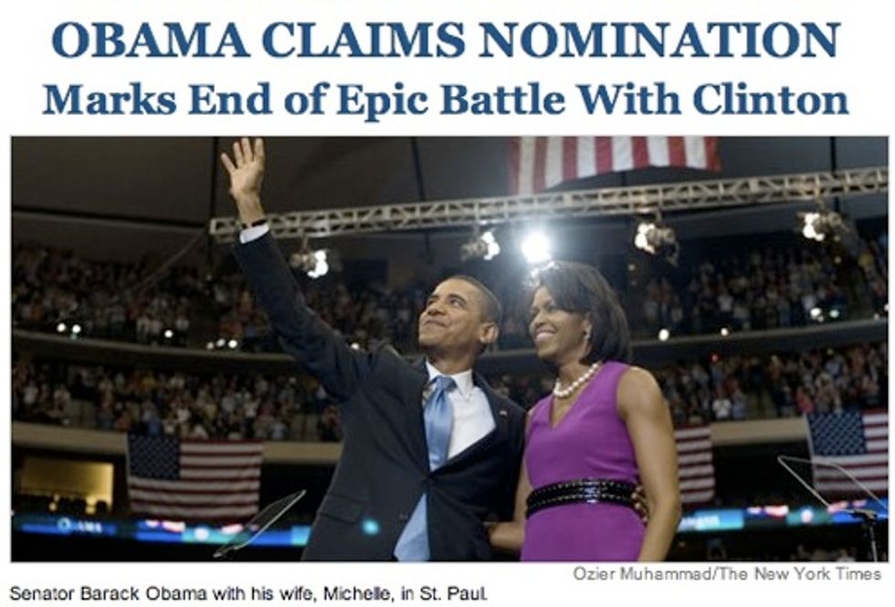 Hillary's NYT Concedes Election