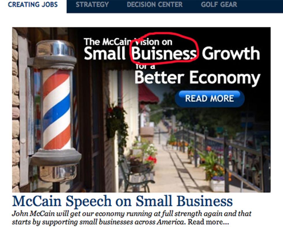 John McCain Doesn't Care About Typos