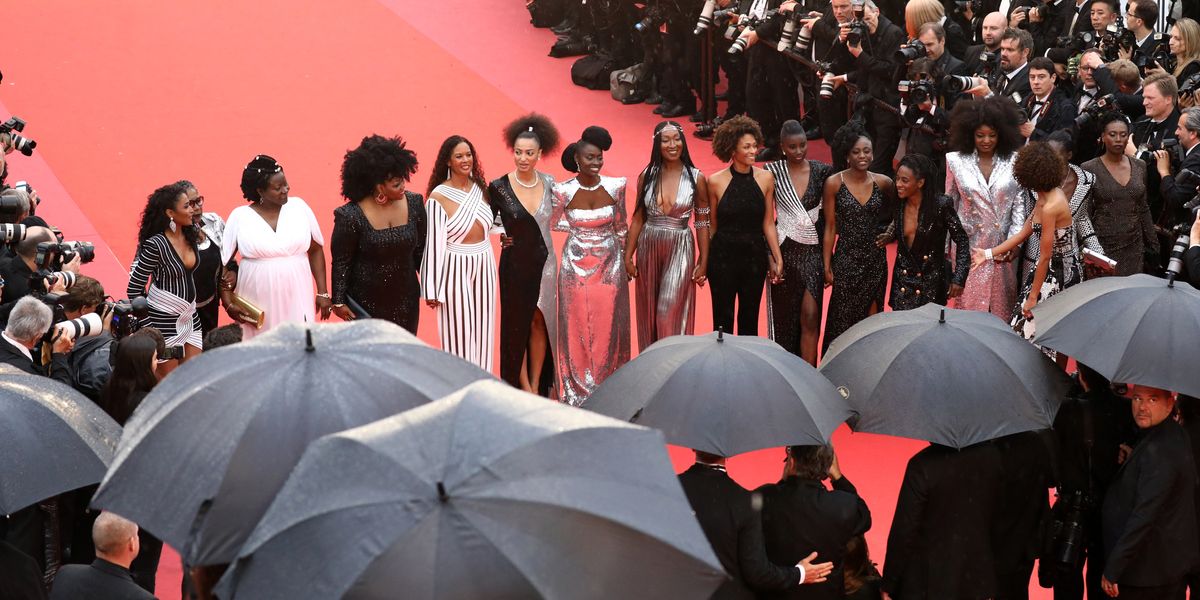 Black Actresses Walk the Red Carpet in Pouring Rain to Protest Racism