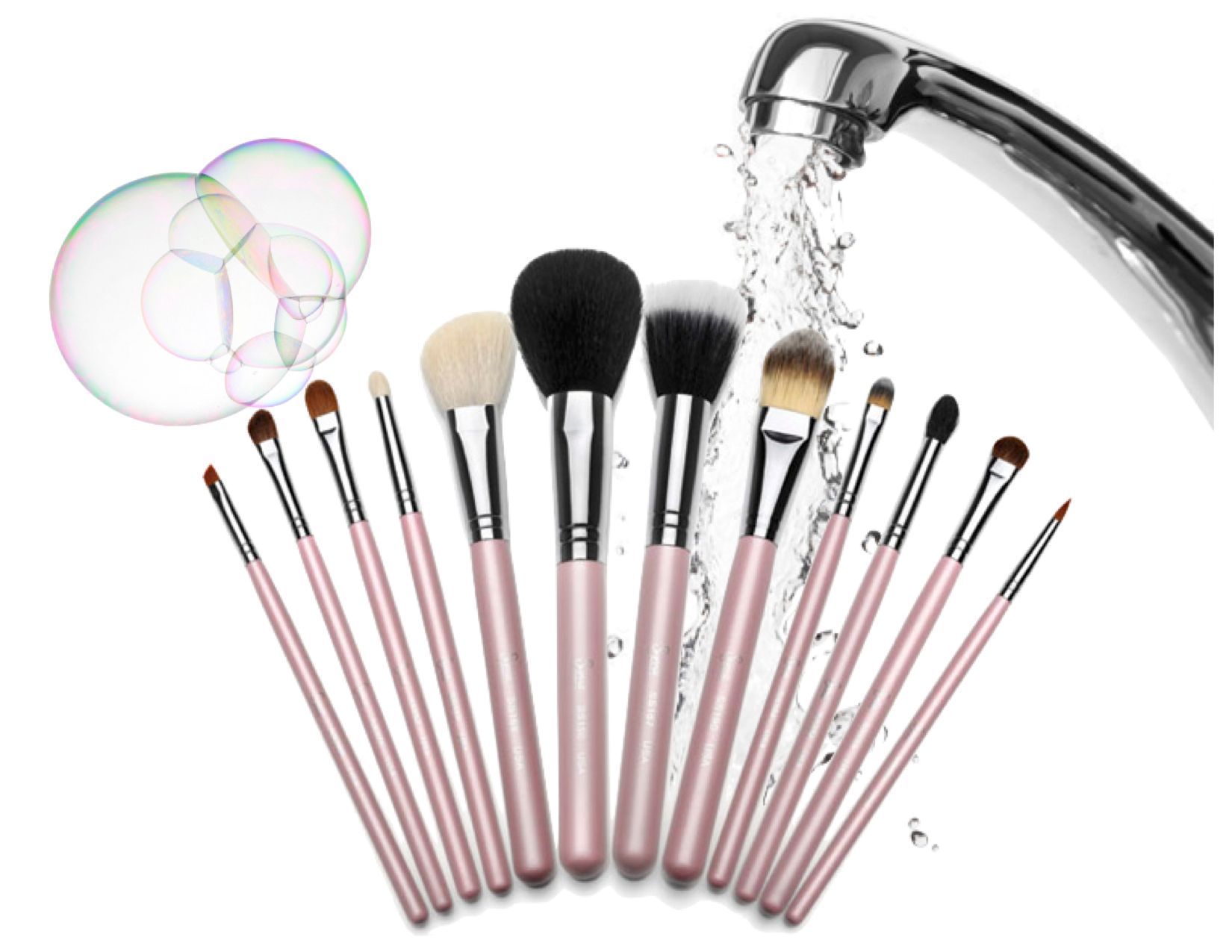 deep clean makeup brushes