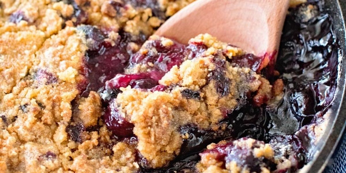 Lemon Blueberry Cobbler on the Grill My Recipe Magic