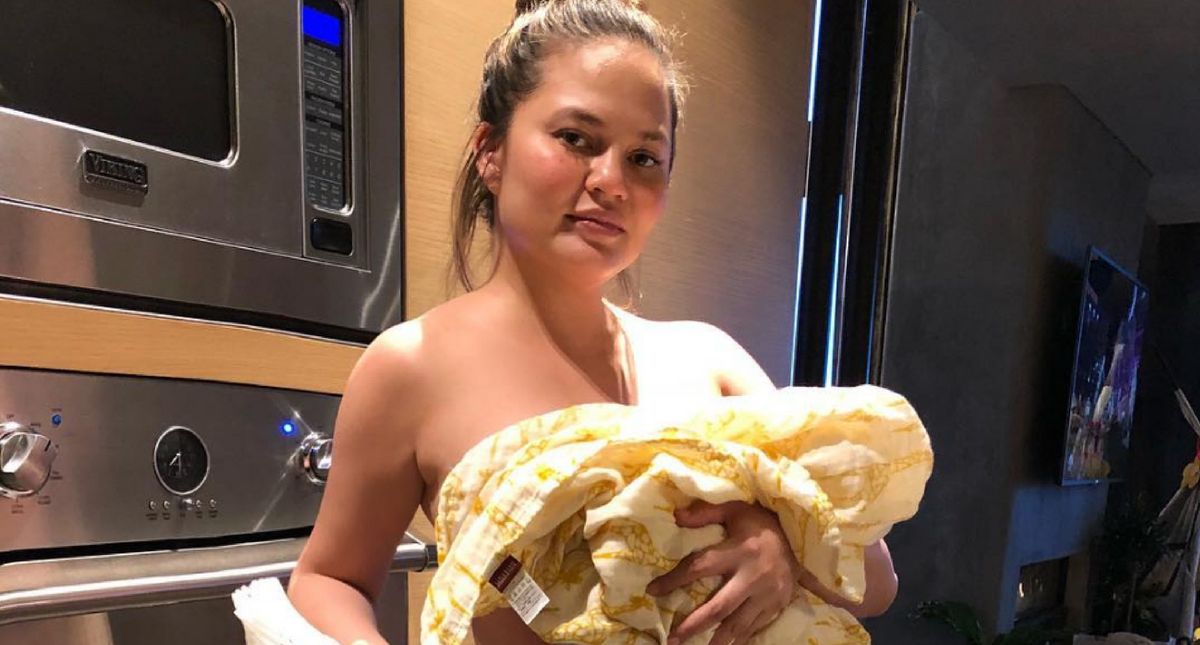 Chrissy Teigen Didn't Hold Back When Admitting The Realities Of Childbirth—And, Ouch 😳