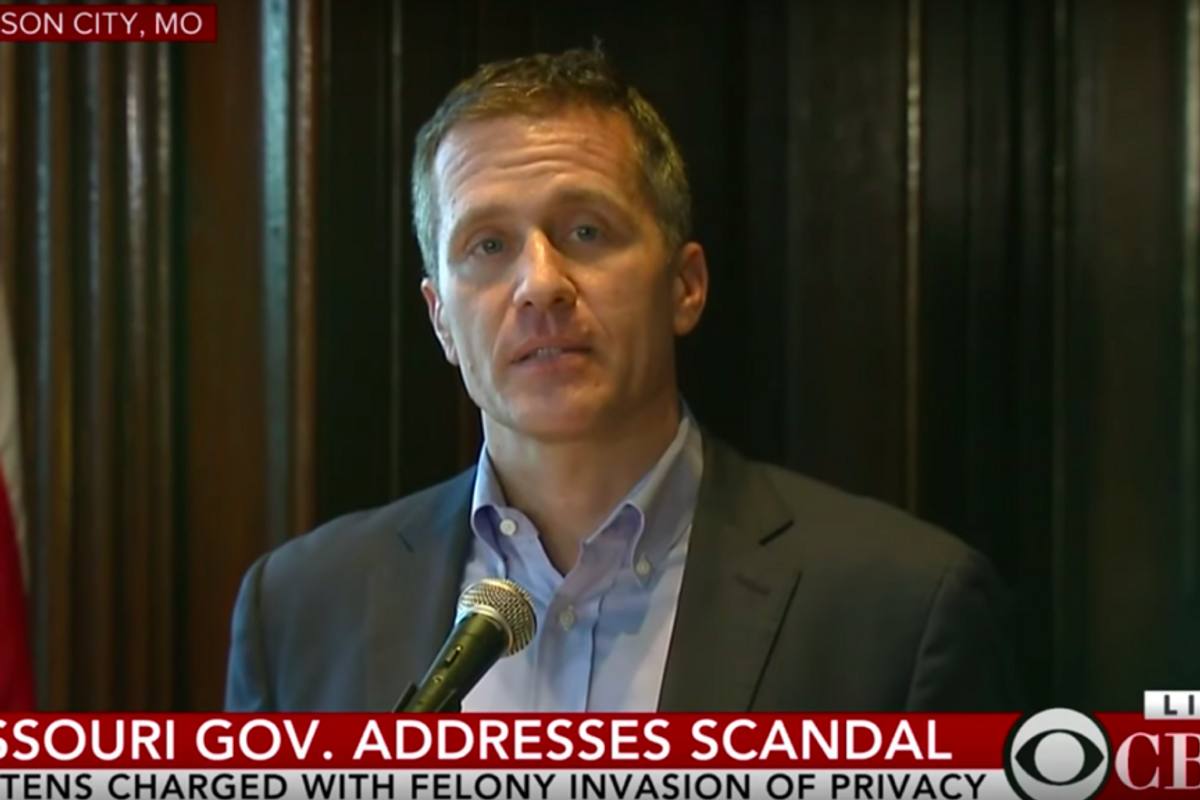 Disgraced Former GOP Gov. Eric Greitens Thinks Missouri Maybe Ready For Senator Grosser Than Josh Hawley