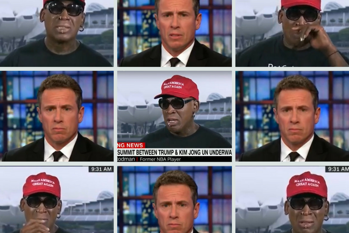 WE'RE NOT CRYING, DENNIS RODMAN IS CRYING