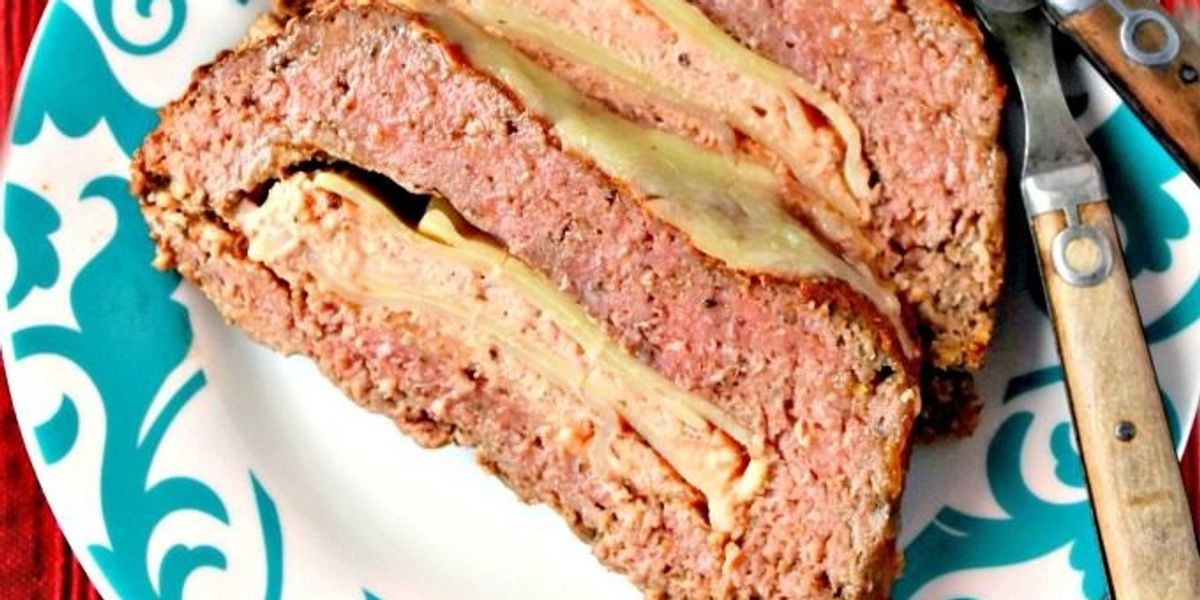 Lasagna Stuffed Meatloaf - My Recipe Magic