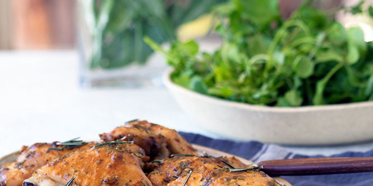 No Fuss Oven Baked Maple Garlic Chicken Thigh Cutlets My Recipe Magic