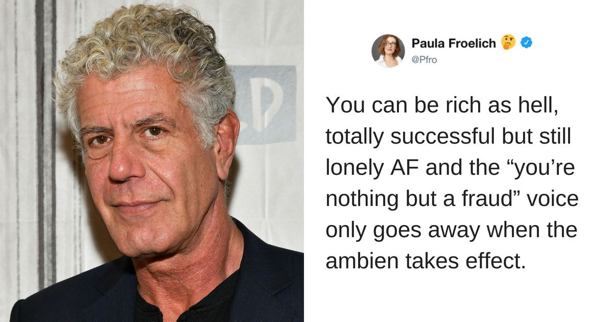 Anthony Bourdain's Ex-Girlfriend Paula Froelich Just Posted a Powerful Thread About Depression