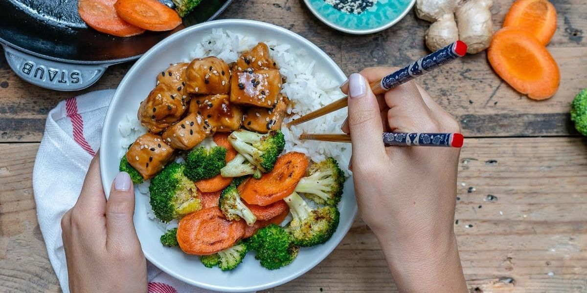 Easy Teriyaki Chicken With Rice And Vegetables
