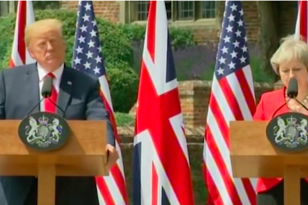 Trump Gives 'Fake' Interview Where He Blames Lady For Ruining Brexit And The Muslim For Breaking London