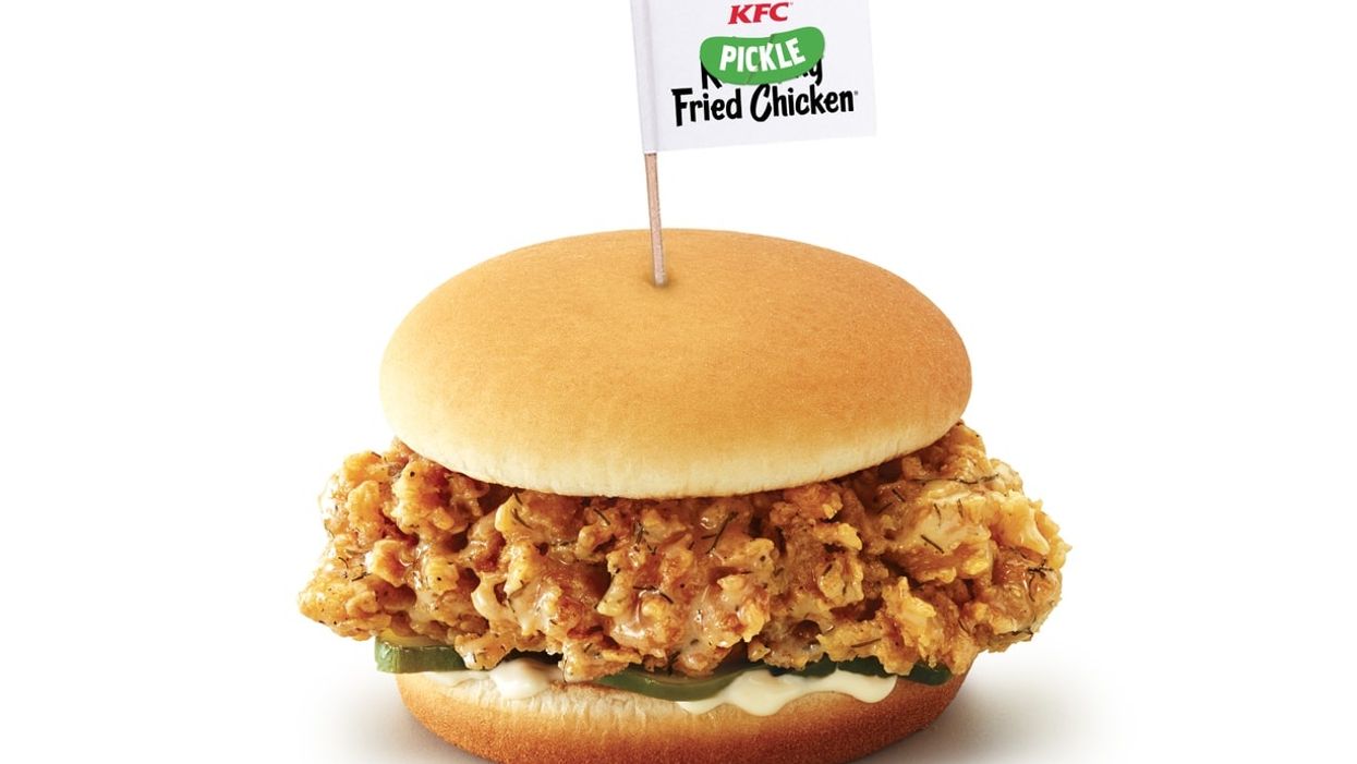 A 'Pickle Fried Chicken' sandwich is on its way to KFC and we're pretty excited