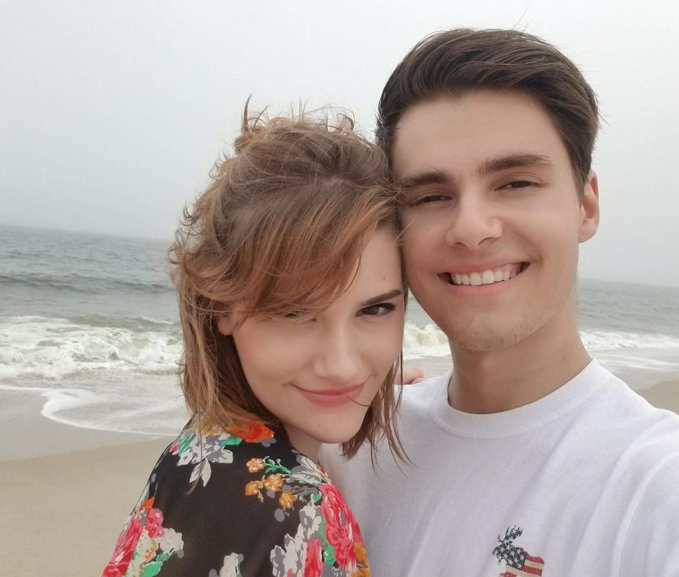 boyfriend and girlfriend on romantic beach date