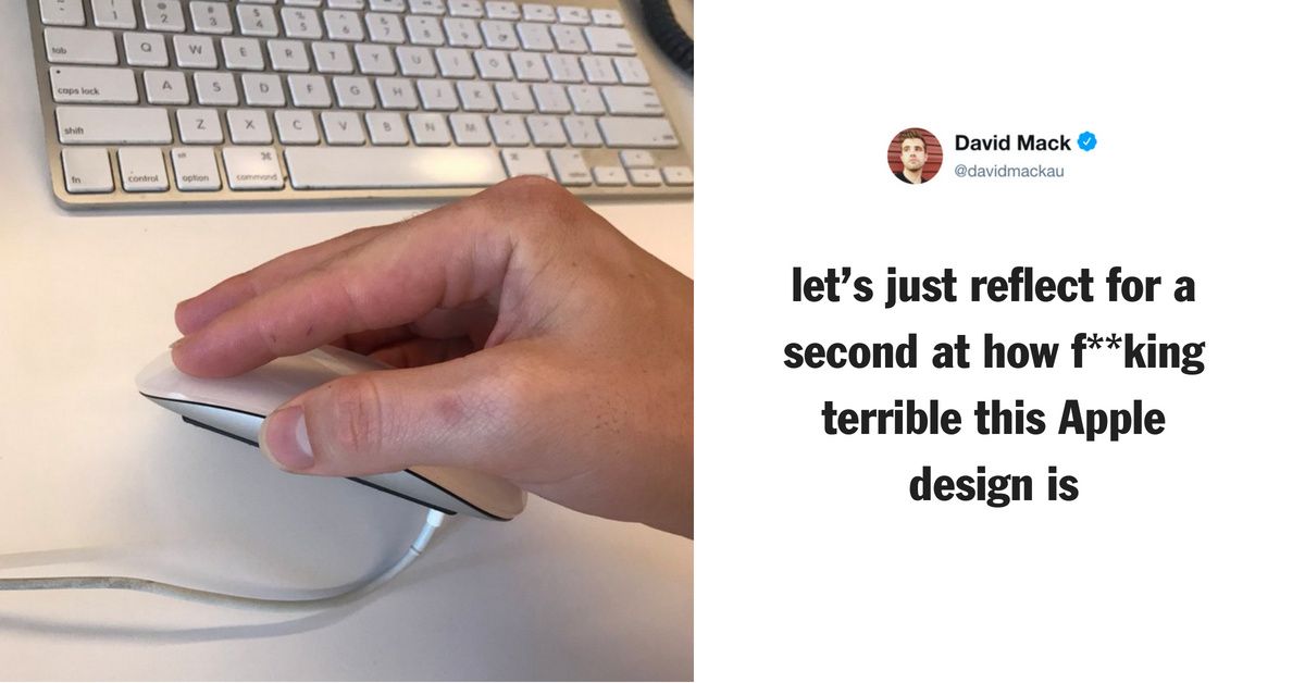 People Are Complaining About A Design Flaw In The New Apple Wireless Mouse--And We Totally Get It