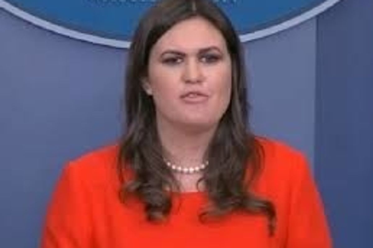 Let's Liveblog Sarah Huckabee Sanders Bellyaching About Her Free Cheese Plate Like A Total Dick