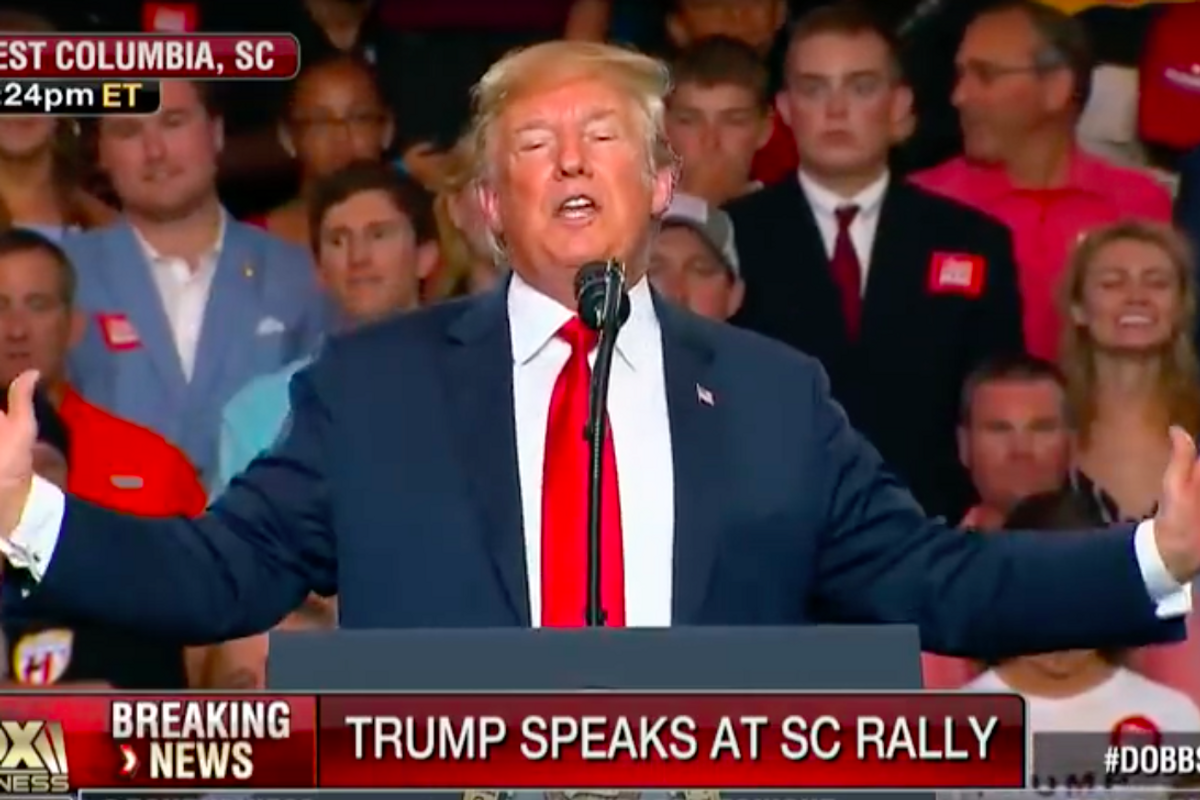 Trumps Holds Very Civil Tea And No-Sympathy Rally In South Carolina